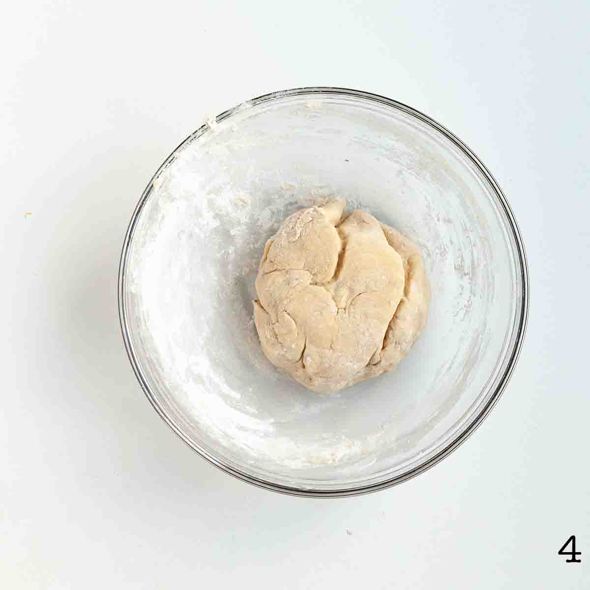 A ball of bread dough.