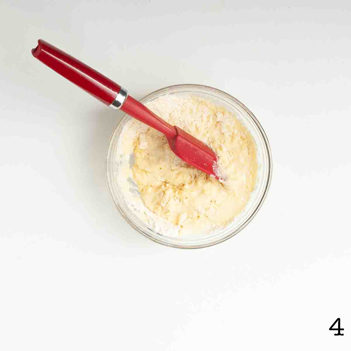 A bowl of cornmeal batter.